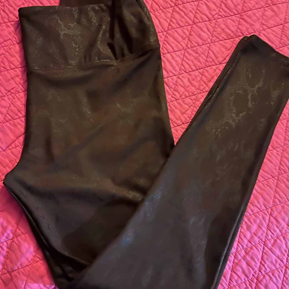 Black Snakeskin Leggings